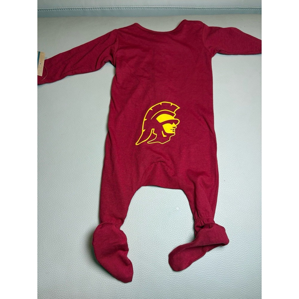 Size 3-6 months USC Trojans Baby Footie Pajamas NWT.